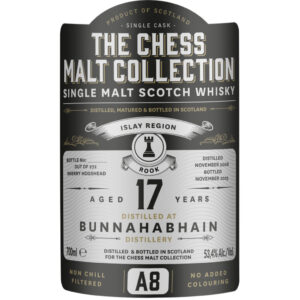 BUNNAHABHAIN 17YO A8 CHESS MALT COLLECTION SINGLE MALT WHISKY-53,4%